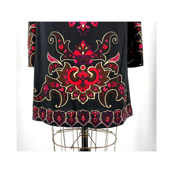 INC International Concepts Black Printed Square Neck Shift Dress Size Medium M - Picture 6 of 6